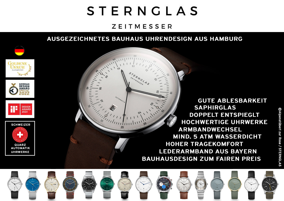 STERNGLAS - Uhren im Bauhausdesign